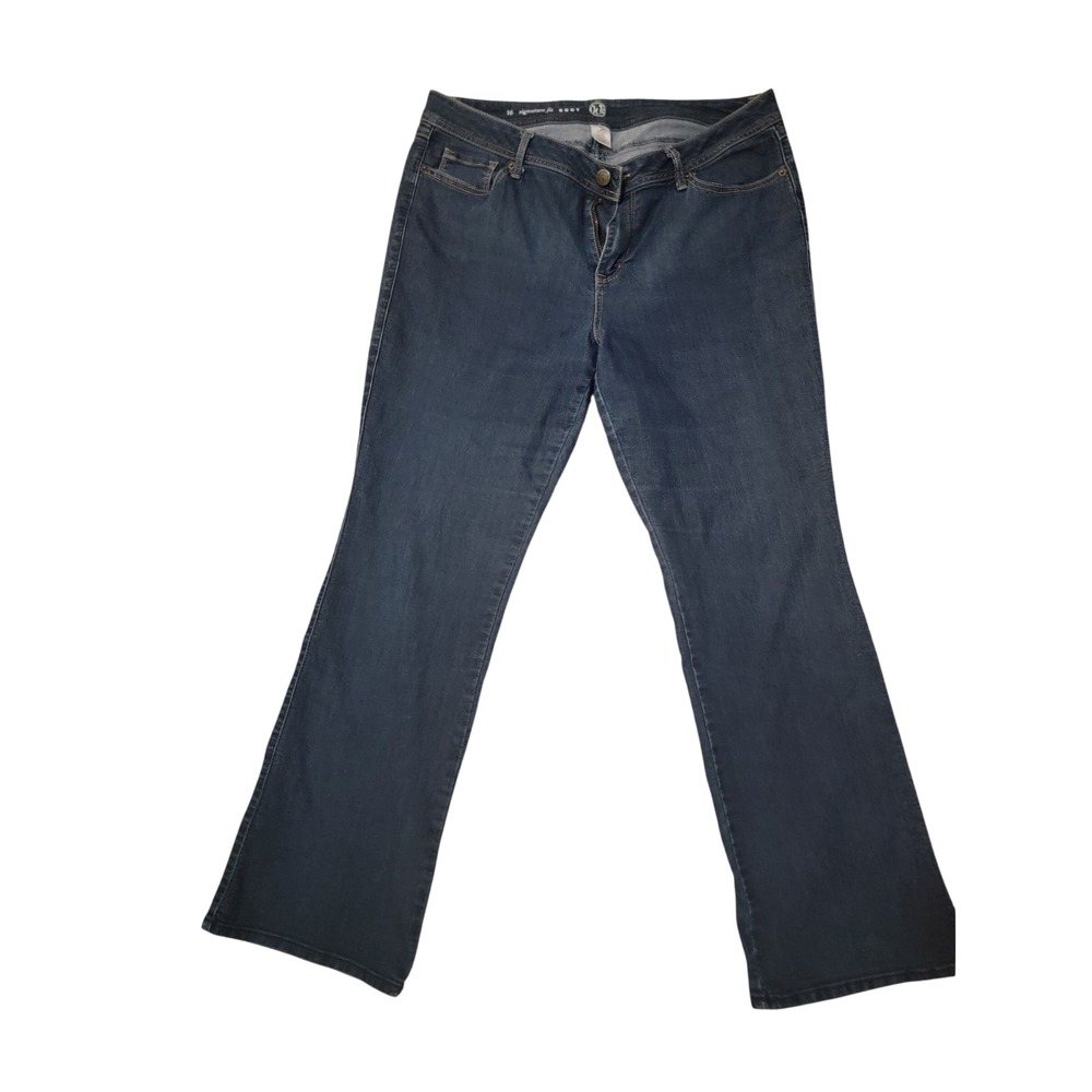 Westbound W62 Signature Fit Bootcut Jeans Dark Wash Denim Blue Womens 16